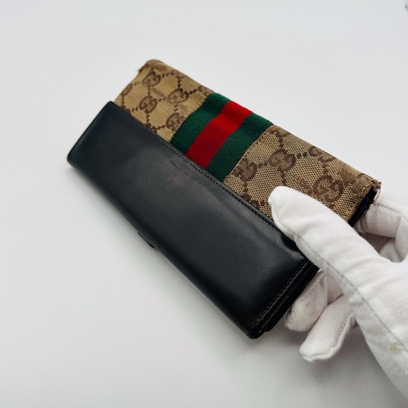 Gucci Long Sherry Line Silver clasp Wallet - Picture 4 of 10